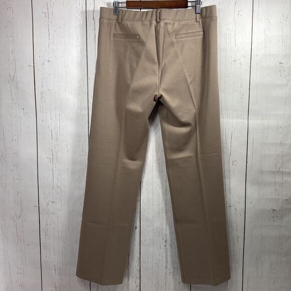 Betabrand Womens Bootcut Straight Leg Classic Yoga Tan Khaki Pull On Pants - Picture 12 of 13